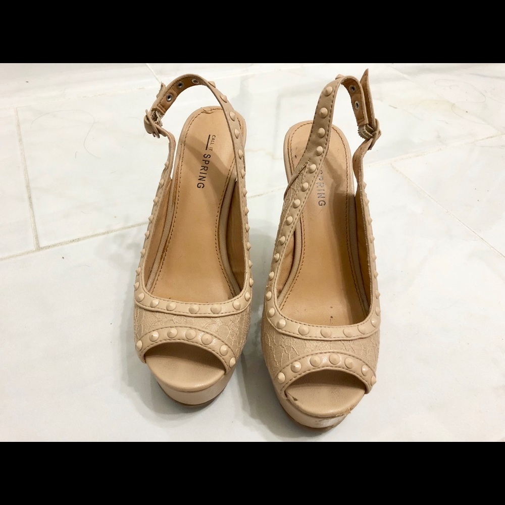 CALL IT SPRING NUDE Wedges